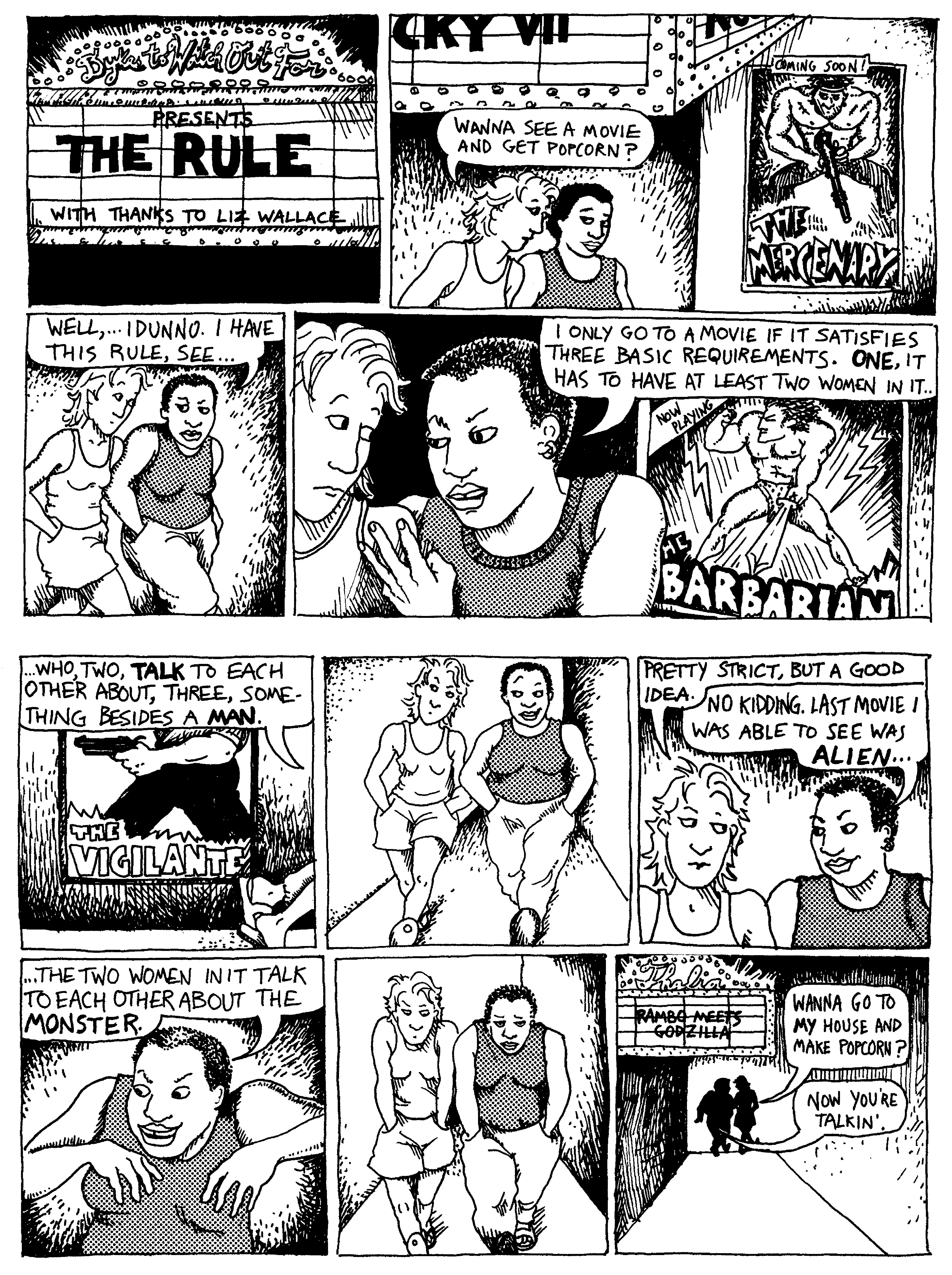 The Rule - Comic by Alison Bechdel